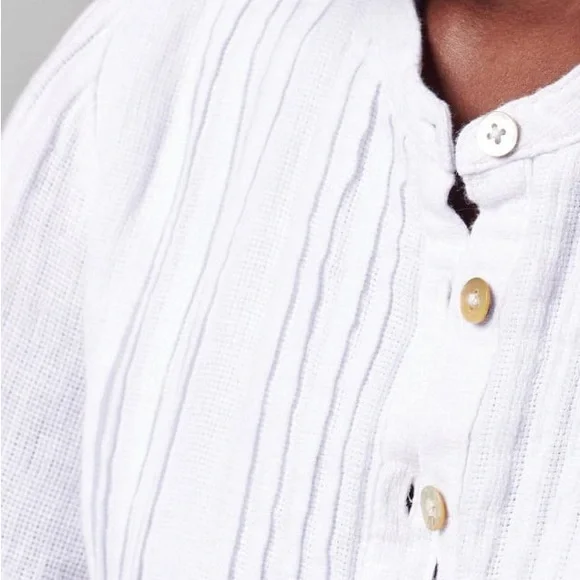 Faherty Crisp White Mini Dress - Picture 2 of 8